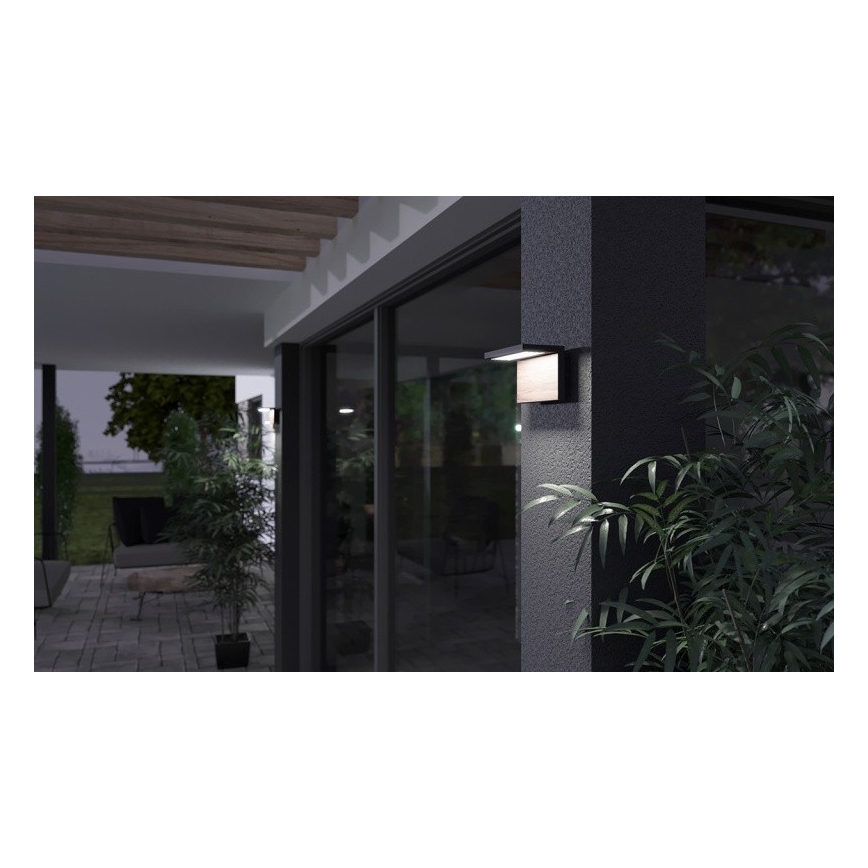 LED Zunanja stenska svetilka NATURA LED/12W/230V 4000K IP65 rjava/antracit