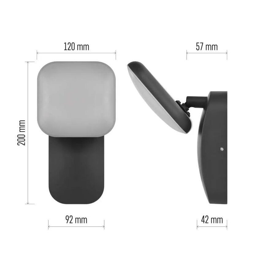LED Zunanja stenska svetilka NIKA LED/12,5W/230V IP44