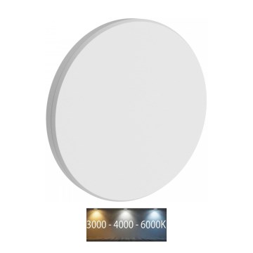 LED Zunanja stenska svetilka PIATTA LED/18W/230V 3000/4000/6000K pr. 25 cm IP44 bela