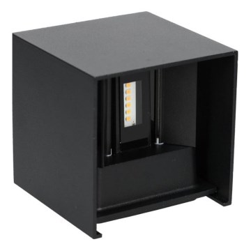 LED Zunanja stenska svetilka QUERK 2xLED/3W/230V 3000K IP54 črna