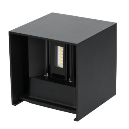 LED Zunanja stenska svetilka QUERK 2xLED/3W/230V 3000K IP54 črna