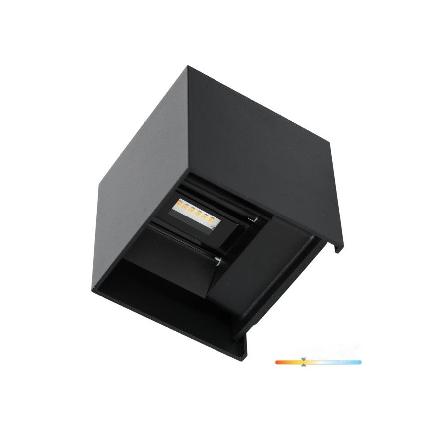 LED Zunanja stenska svetilka QUERK 2xLED/3W/230V 3000K IP54 črna