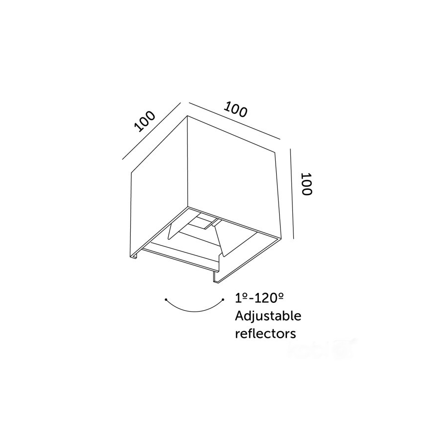 LED Zunanja stenska svetilka QUERK 2xLED/3W/230V 3000K IP54 črna