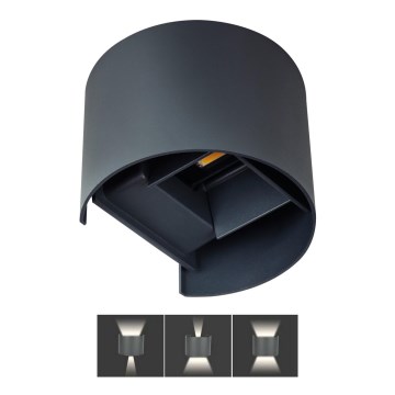 LED Zunanja stenska svetilka REKA LED/7W/230V IP54 antracit