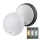 LED zunanja stenska svetilka s 2 v 1 senzorjem, 20 W, 230 V, nastavljiva barvna temperatura 3000/4000/6500 K, IP65, premer 22 cm