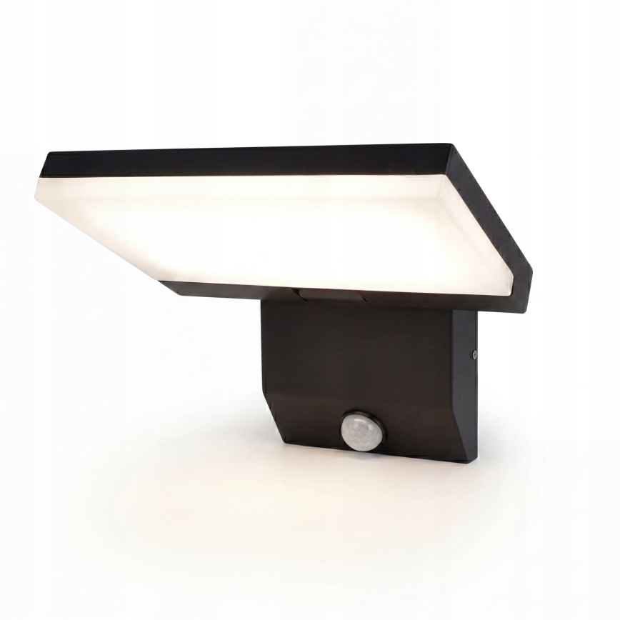 LED zunanja stenska svetilka z zaznavalom gibanja LED/18W/230V IP44 črna