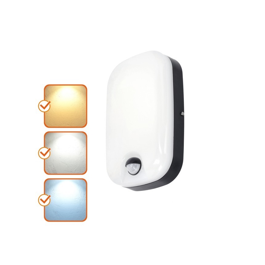 LED Zunanja stenska svetilka s senzorjem gibanja in mraka BAVANO LED/15W/230V 3000/4000/5700K IP54