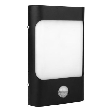 LED Zunanja stenska svetilka s senzorjem CORDOBA LED/9W/230V IP44 črna