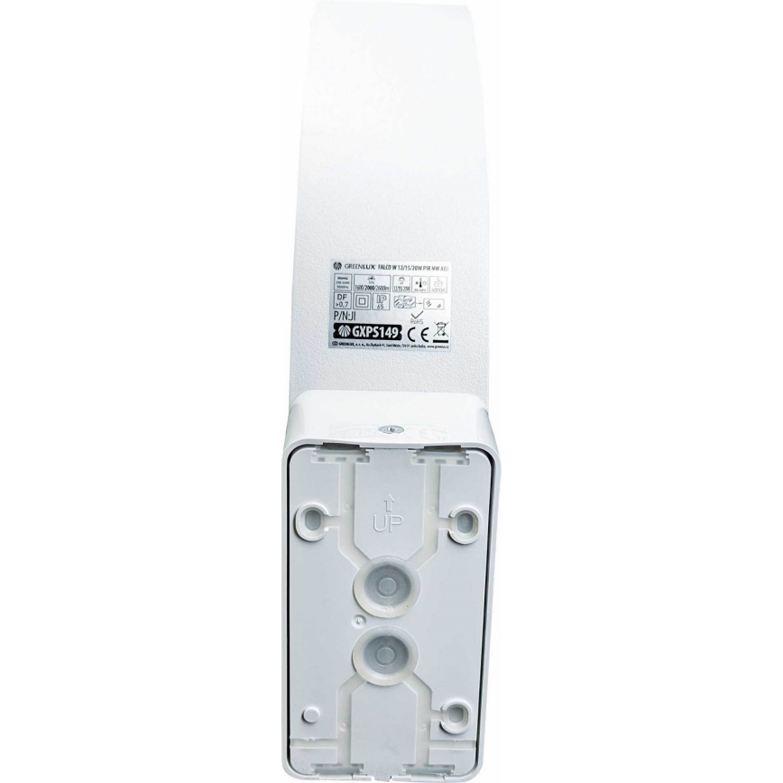 LED Dimmable zunanja stenska svetilka s senzorjem gibanja in sumraka LED/12/15/20W/230V IP65 bela
