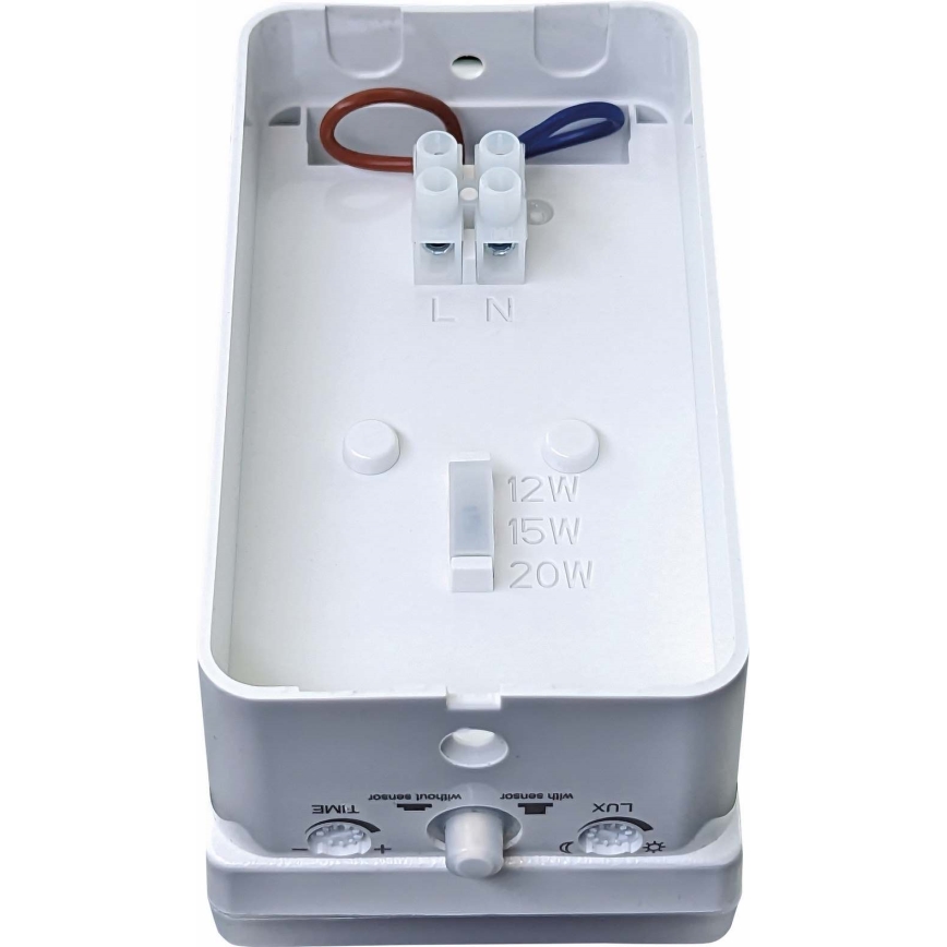 LED Dimmable zunanja stenska svetilka s senzorjem gibanja in sumraka LED/12/15/20W/230V IP65 bela