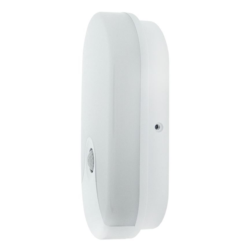 LED zunanja stenska svetilka s senzorjem gibanja LED/18W/230V IP44 bela