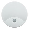 LED zunanja stenska svetilka s senzorjem gibanja LED/18W/230V IP44 bela