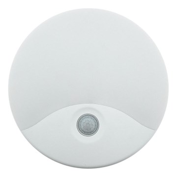 LED zunanja stenska svetilka s senzorjem gibanja LED/18W/230V IP44 bela