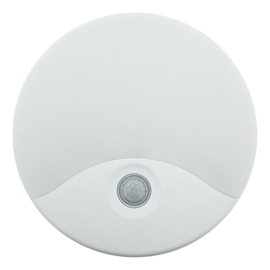 LED zunanja stenska svetilka s senzorjem gibanja LED/18W/230V IP44 bela