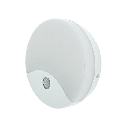 LED zunanja stenska svetilka s senzorjem gibanja LED/18W/230V IP44 bela