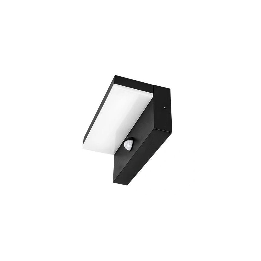 LED zunanja stenska svetilka s senzorjem HESTIO LED/9W/230V 4000K IP44 črna