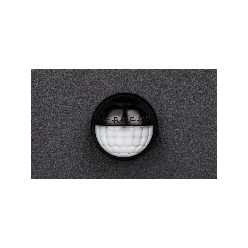 LED zunanja stenska svetilka s senzorjem HESTIO LED/9W/230V 4000K IP44 črna