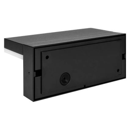 LED zunanja stenska svetilka s senzorjem HESTIO LED/9W/230V 4000K IP44 črna