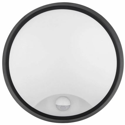 LED Zunanja stenska svetilka s senzorjem LED/12W/230V 3000/4000/6500K IP65 črna