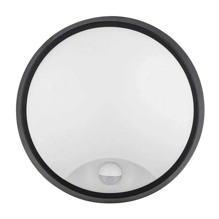 LED Zunanja stenska svetilka s senzorjem LED/12W/230V 3000/4000/6500K IP65 črna