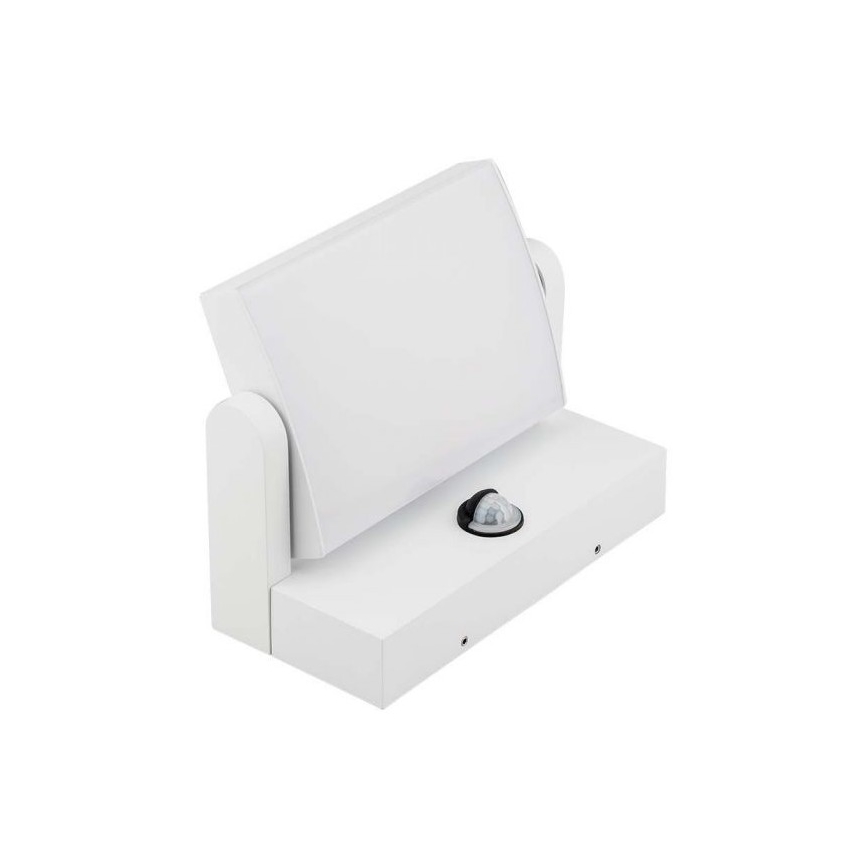 LED Zunanja stenska svetilka s senzorjem LED/17W/230V 4000K IP65 bela