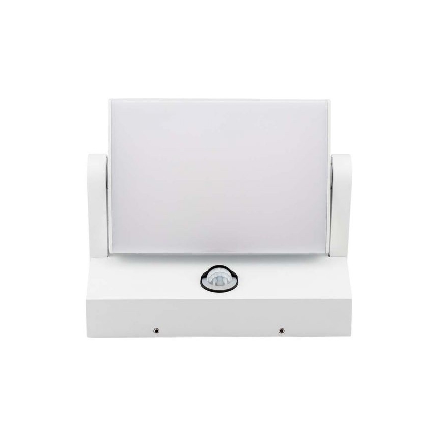 LED Zunanja stenska svetilka s senzorjem LED/17W/230V 4000K IP65 bela