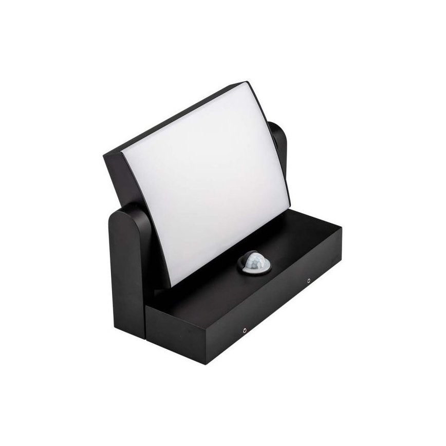 LED Zunanja stenska svetilka s senzorjem LED/17W/230V 4000K IP65 črna