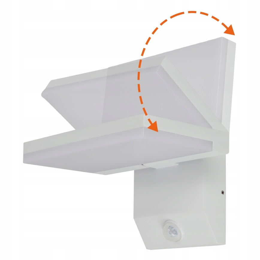 LED zunanje stensko svetilo s senzorjem gibanja LED/18W/230V IP44 belo