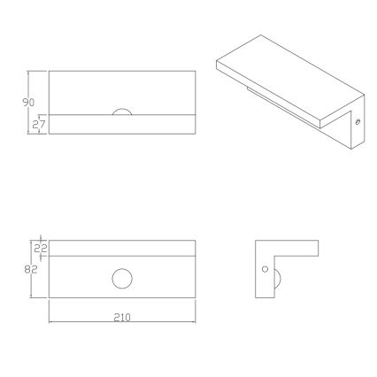 LED Zunanja stenska svetilka s senzorjem TESA LED/10W/230V IP54 črna