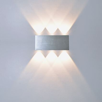 LED Zunanja stenska svetilka SILBER 6xLED/1W/230V IP54