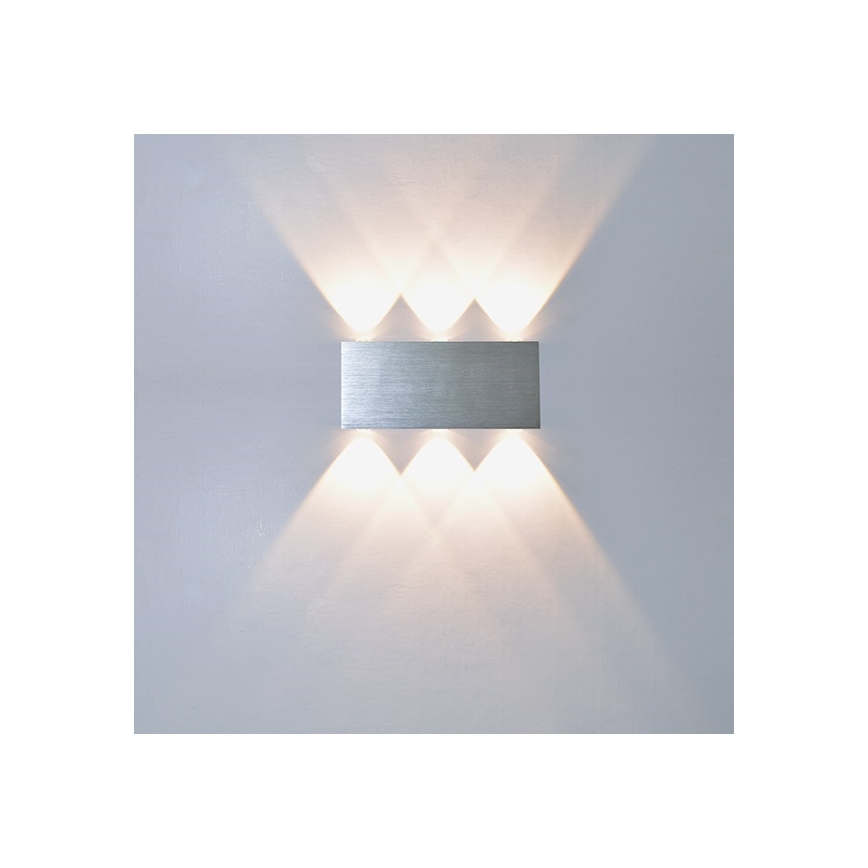 LED Zunanja stenska svetilka SILBER 6xLED/1W/230V IP54