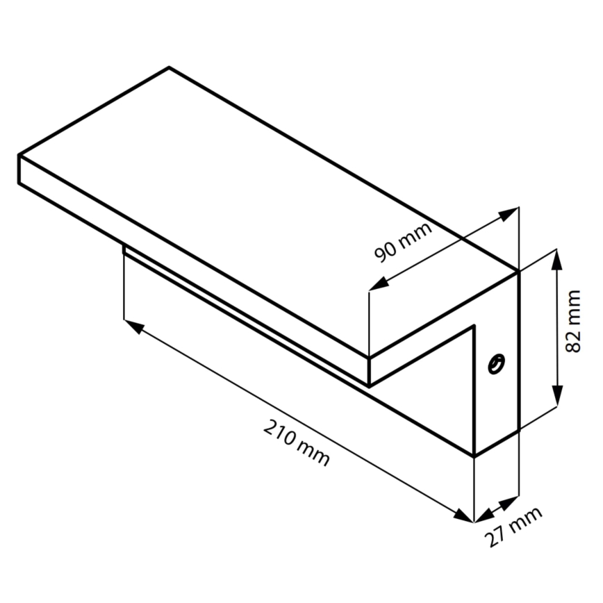 LED Zunanja stenska svetilka TESA LED/10W/230V IP54 črna