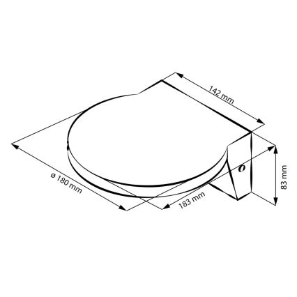 LED Zunanja stenska svetilka TESA LED/10W/230V IP54 črna