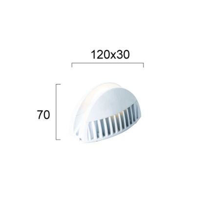 LED Zunanja stenska svetilka WINDOW LED/7W/230V IP65 bela