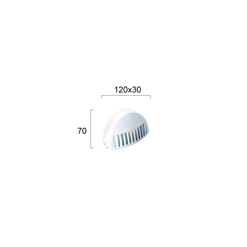 LED Zunanja stenska svetilka WINDOW LED/7W/230V IP65 bela