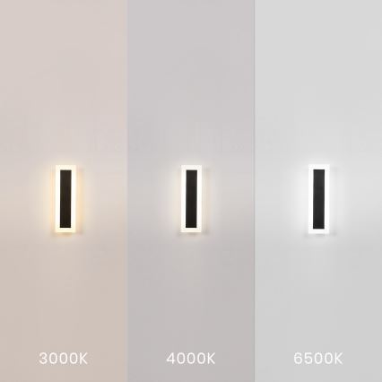 LED zunanja stenska svetilka WOW LED/10W/230V 3000/4000/6500K 30 cm IP54 črna