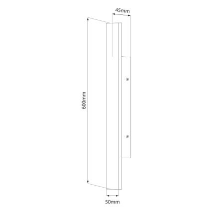 LED zunanja stenska svetilka WOW LED/11W/230V 3000/4000/6000K 60 cm IP54 črna