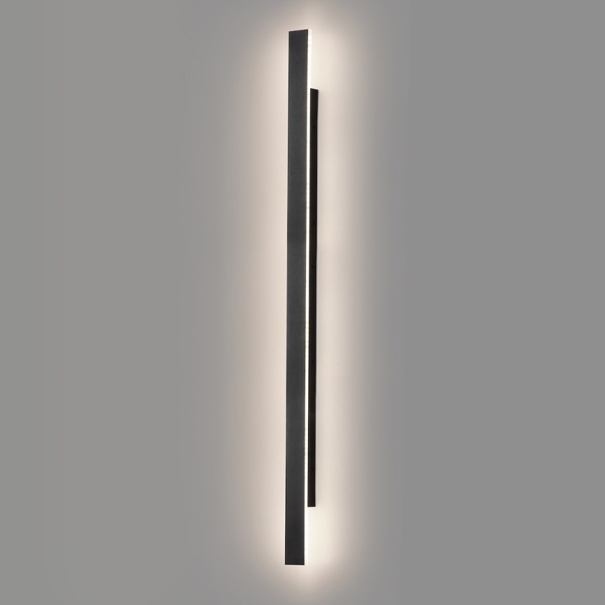 LED zunanja stenska svetilka WOW LED/20W/230V 3000/4000/6000K 120 cm IP54 črna