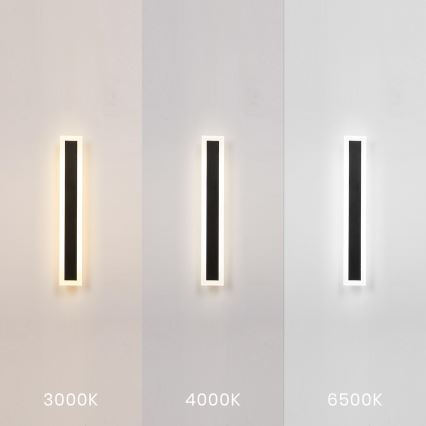 LED zunanja stenska svetilka WOW LED/20W/230V 3000/4000/6500K 60 cm IP54 črna