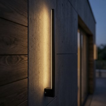 LED Zunanja stenska svetilka YALTE LED/11W/230V 3000/4000/6500K 81,5 cm IP54 črna