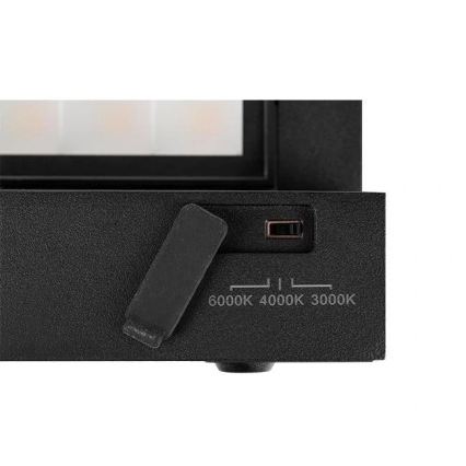 LED zunanja stenska svetilka s senzorjem gibanja in senzorjem mraka LED/36W/230V 3000/4000/6500K IP54 črna
