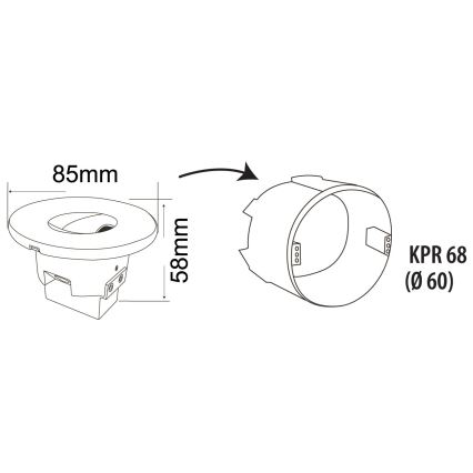 LED Zunanja stopniščna svetilka DECENTLY LED/1,5W/230V 3000/4000/6000K IP44 bela