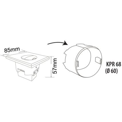 LED Zunanja stopniščna svetilka DECENTLY LED/1,5W/230V 3000/4000/6000K IP44 črna