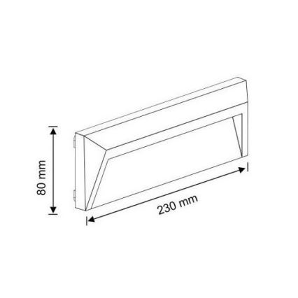 LED Zunanja stopniščna svetilka HOLDEN LED/1,6W/230V IP65 grafit