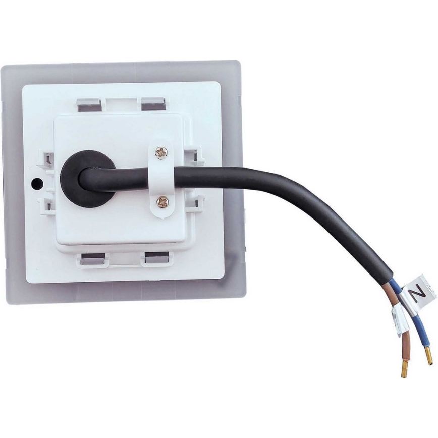 LED Zunanja stopniščna svetilka LED/1,7W/230V 2700K IP44 sijajni krom