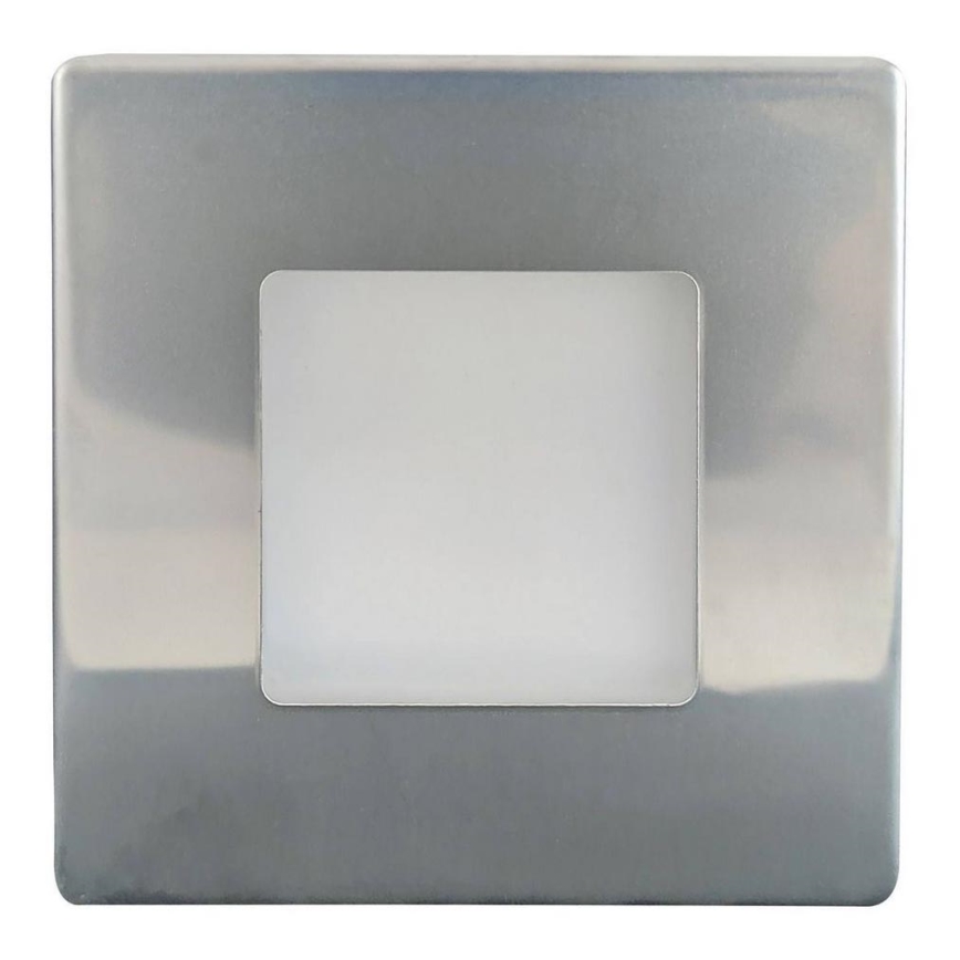 LED Zunanja stopniščna svetilka LED/1,7W/230V 2700K IP44 sijajni krom