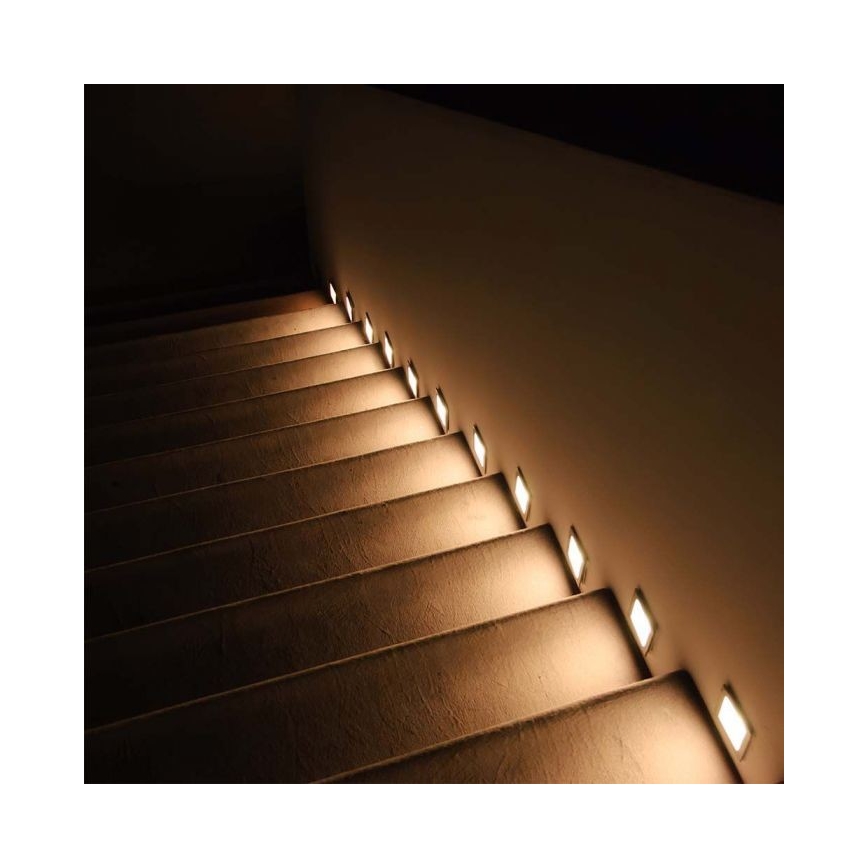 LED Zunanja stopniščna svetilka LED/3W/230V 3000K IP65 bela