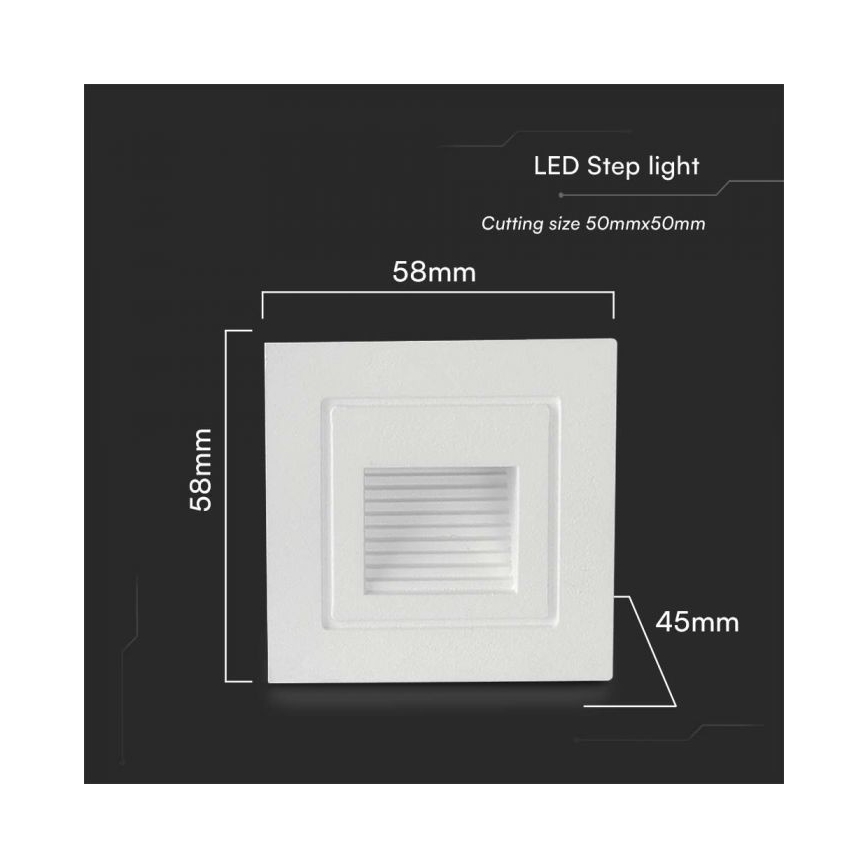 LED Zunanja stopniščna svetilka LED/3W/230V 3000K IP65 bela