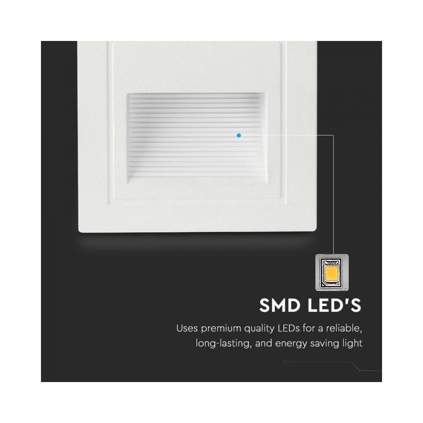 LED Zunanja stopniščna svetilka LED/5W/230V 3000K IP65 bela