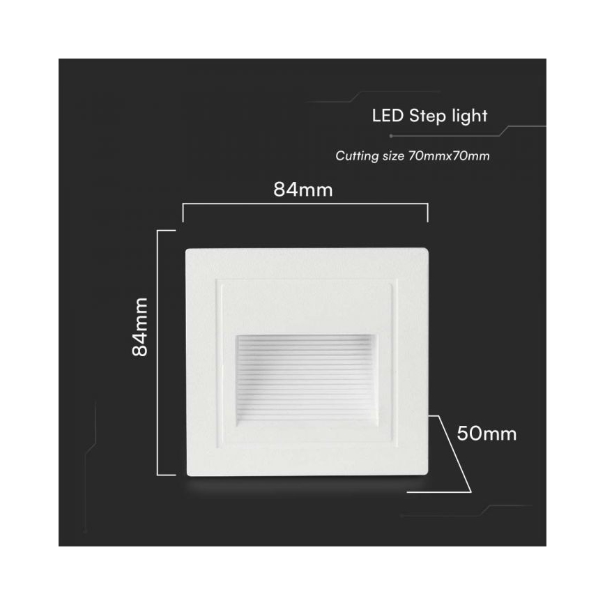 LED Zunanja stopniščna svetilka LED/5W/230V 3000K IP65 bela